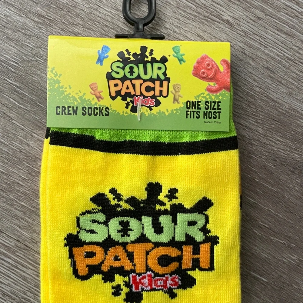 Sour patch kids Yellow Crew Socks